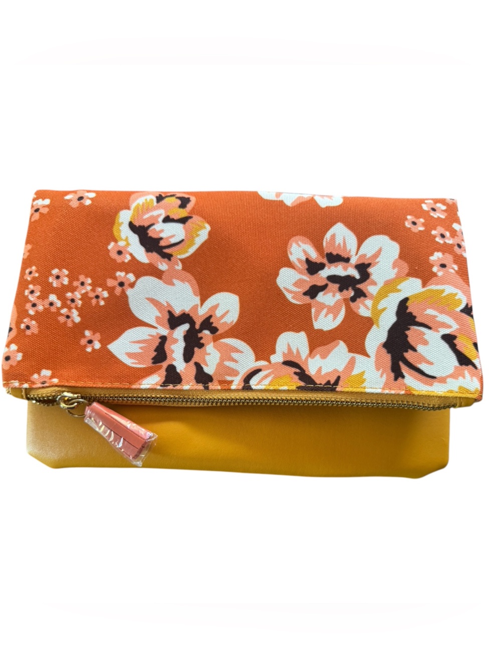 Rachel Pally Zahara Reversible Foldover Clutch Floral Canvas & Vegan Leather Bag